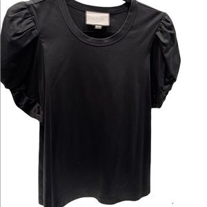 Alexis 100% cotton ruffled sleeve t-shirt